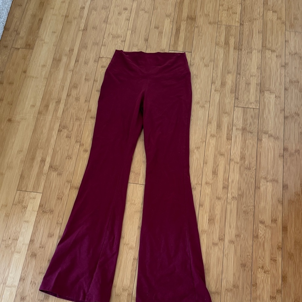 Wild Fable Medium Burgundy Yoga Pants Flared Athleisure